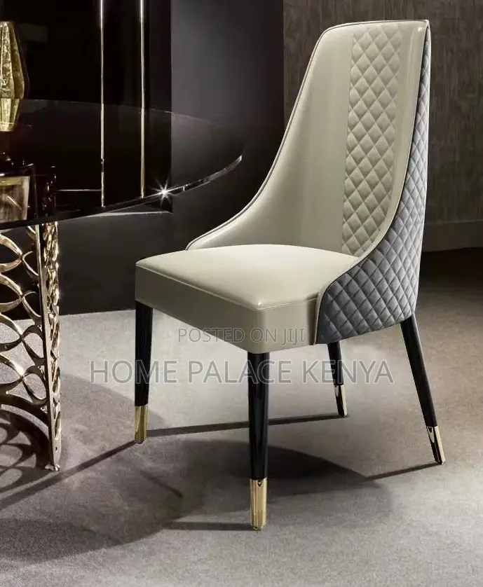 Dining Chair High-End Dining Chair With Diamond Quilted Backrest