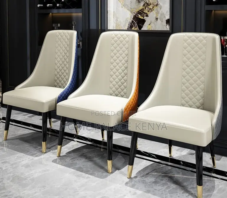 Dining Chair High-End Dining Chair With Diamond Quilted Backrest