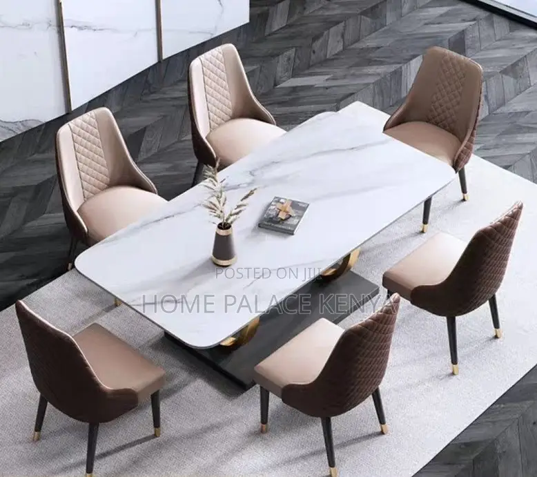 Dining Chair High-End Dining Chair With Diamond Quilted Backrest