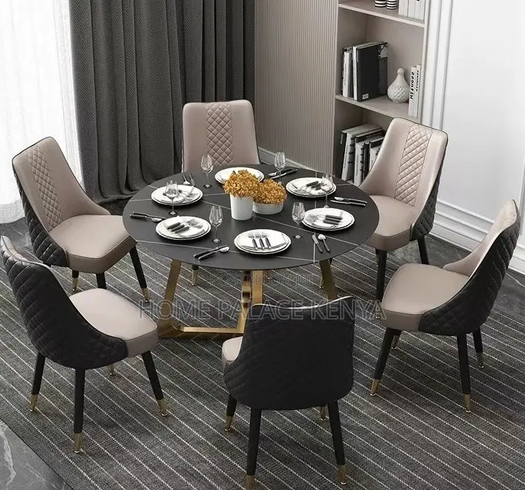 Dining Chair High-End Dining Chair With Diamond Quilted Backrest