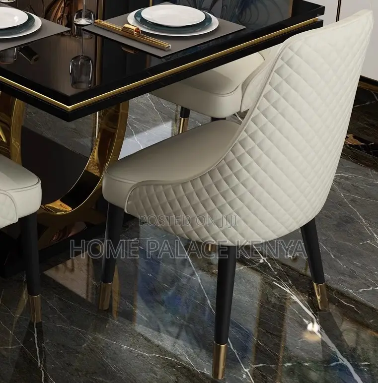 Dining Chair High-End Dining Chair With Diamond Quilted Backrest