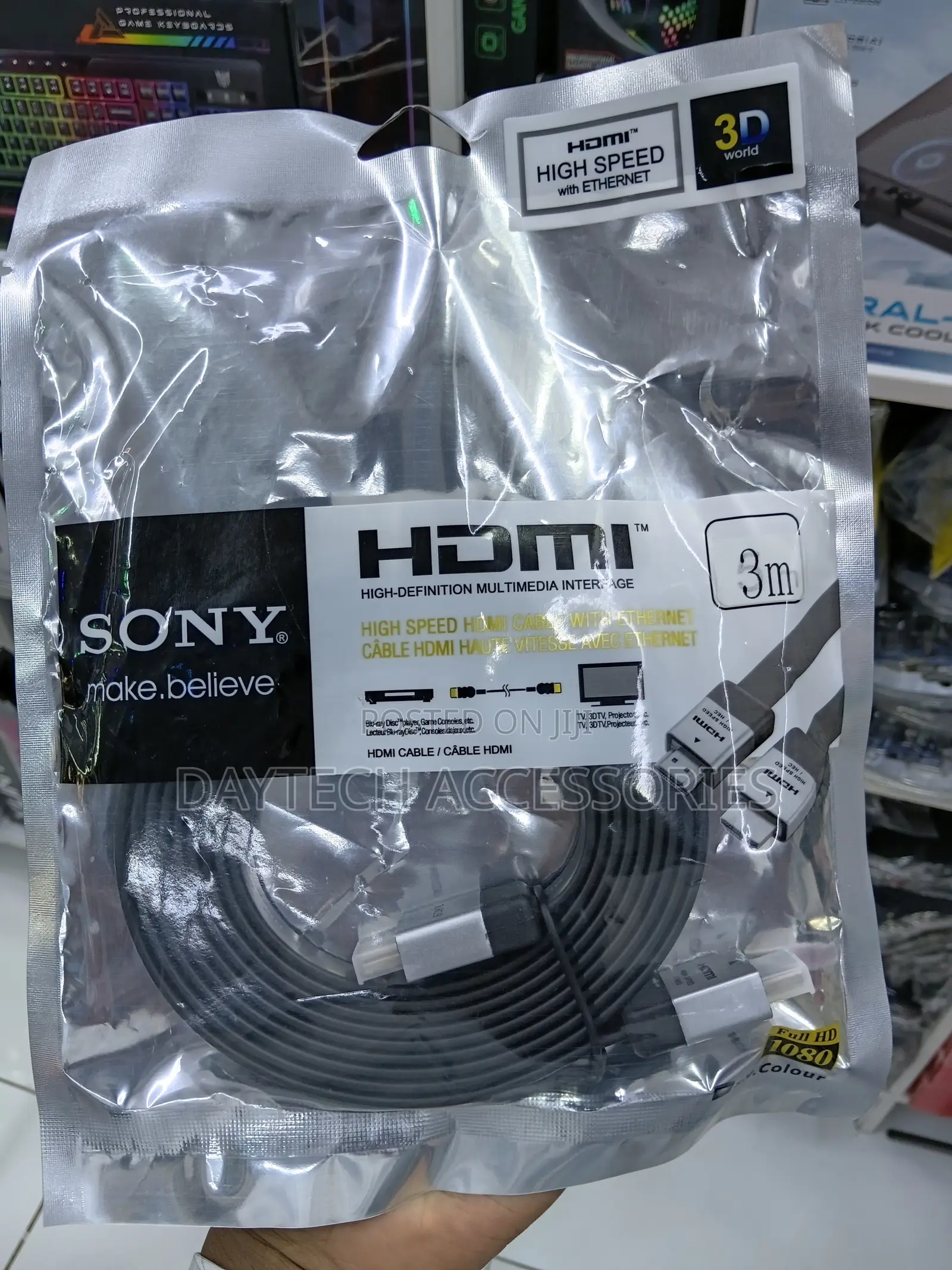 Sony 3m High-Speed Hdmi Cable - Ultra Hd Supports 1080p.
