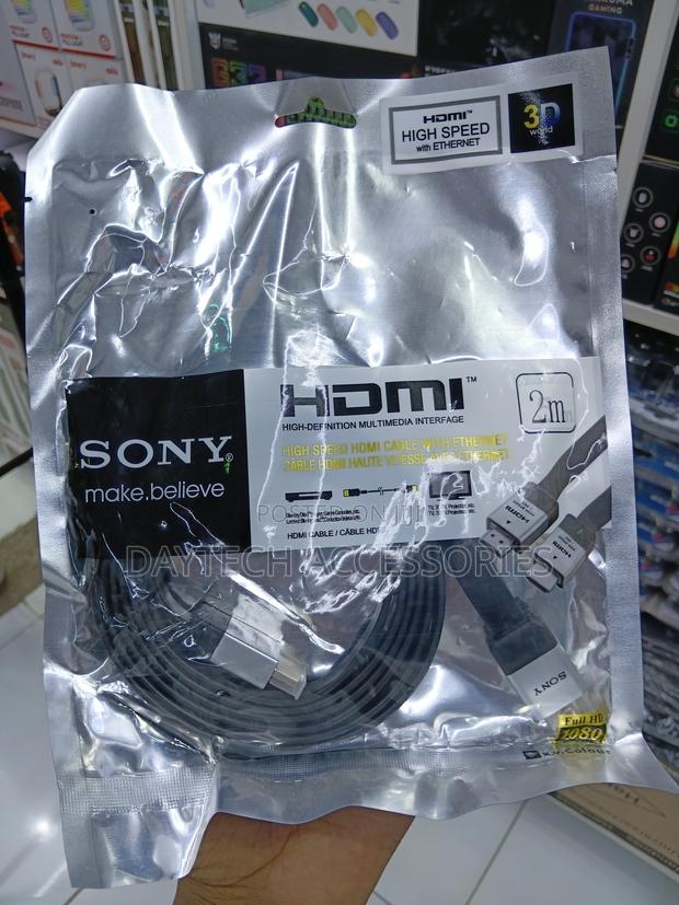 Sony Flat 2m Hdmi Cable - Black - thumbnail 2
