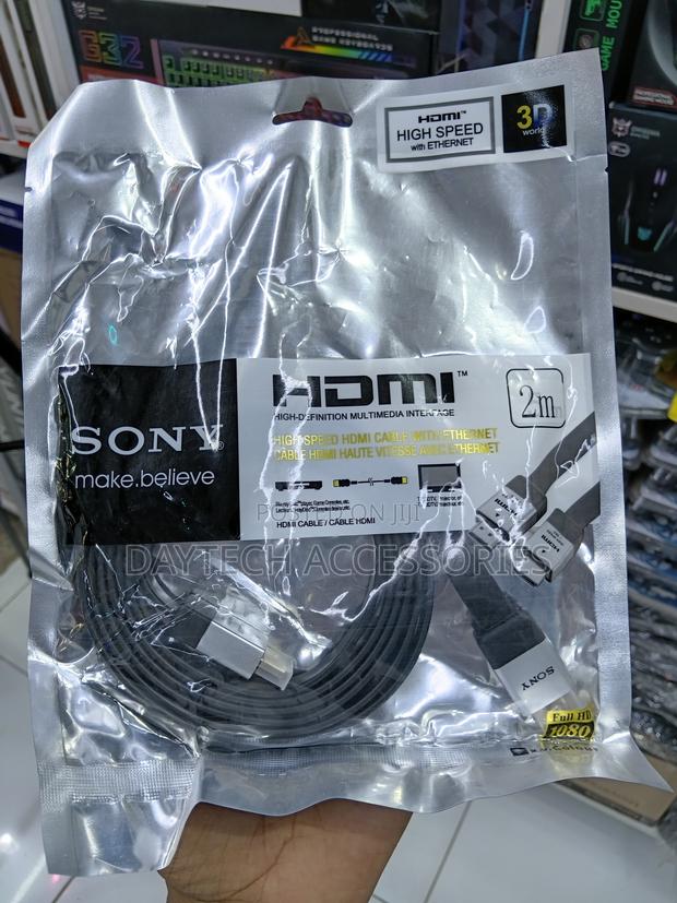 Sony Flat 2m Hdmi Cable - Black - thumbnail 4