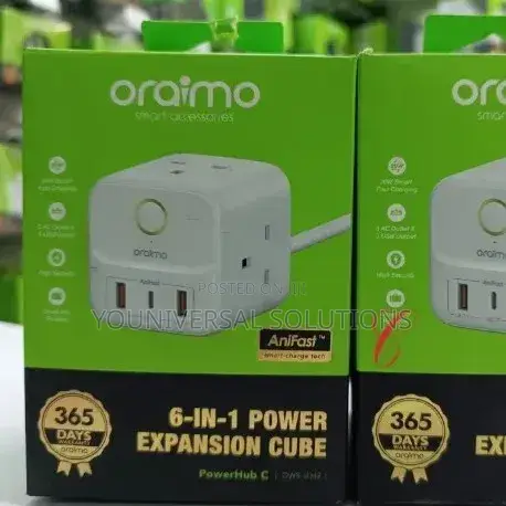 Oraimo Powerhub C Ows-U342 6 in 1 Power Expansion Cube *20watts
