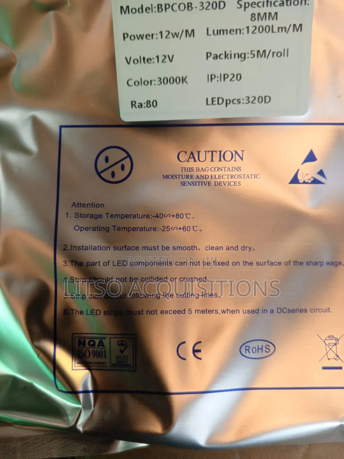 Warm White Cob Led Strip Light