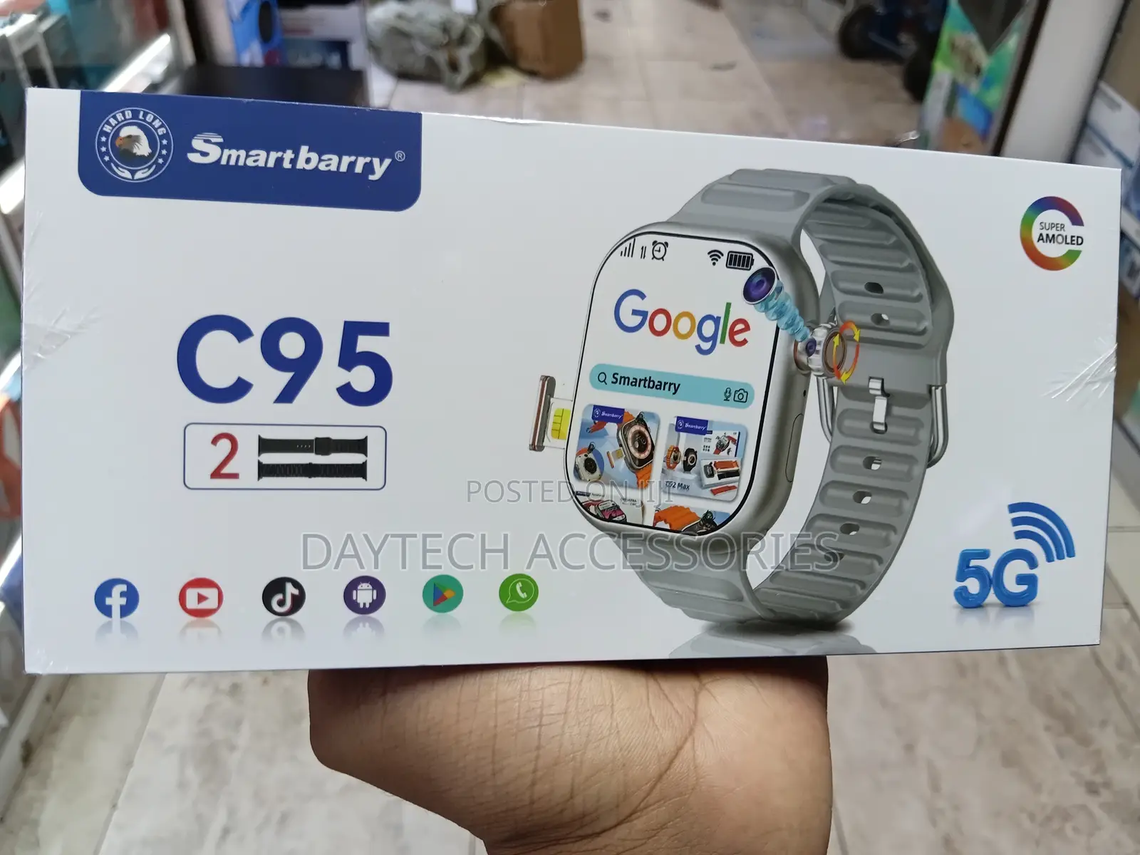 Smartbarry C95 Smartwatch 5g With Sim Card Support.