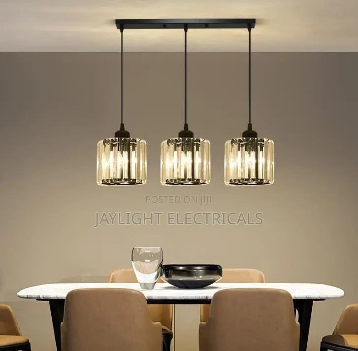 3 Head Modern Crystal Pendant Light