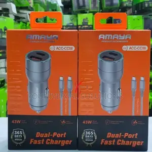 Amaya Acc-Cc08 *43w* Dual Port Fast Car Charger
