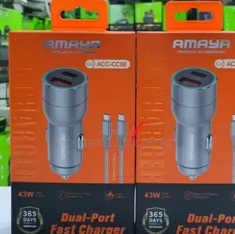 Amaya Acc-Cc08 *43w* Dual Port Fast Car Charger