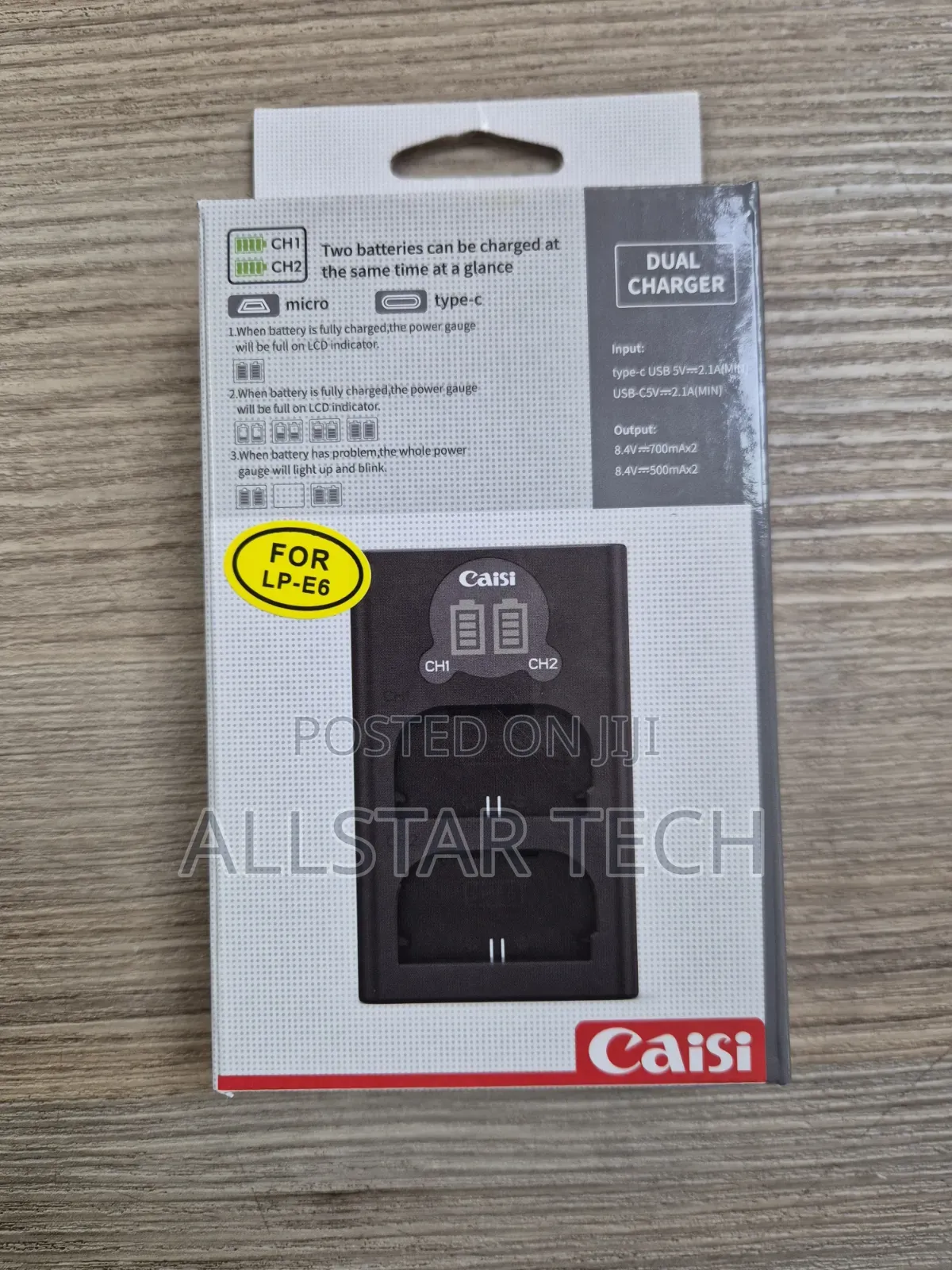 Dual Charger Caisi Lp-E6