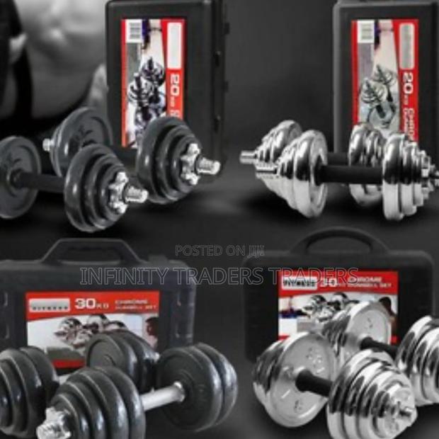 Chrome Dumbells With Case