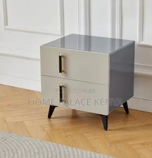 Nightstand: Premium 2-Drawer Nightstand With Metal Accents
