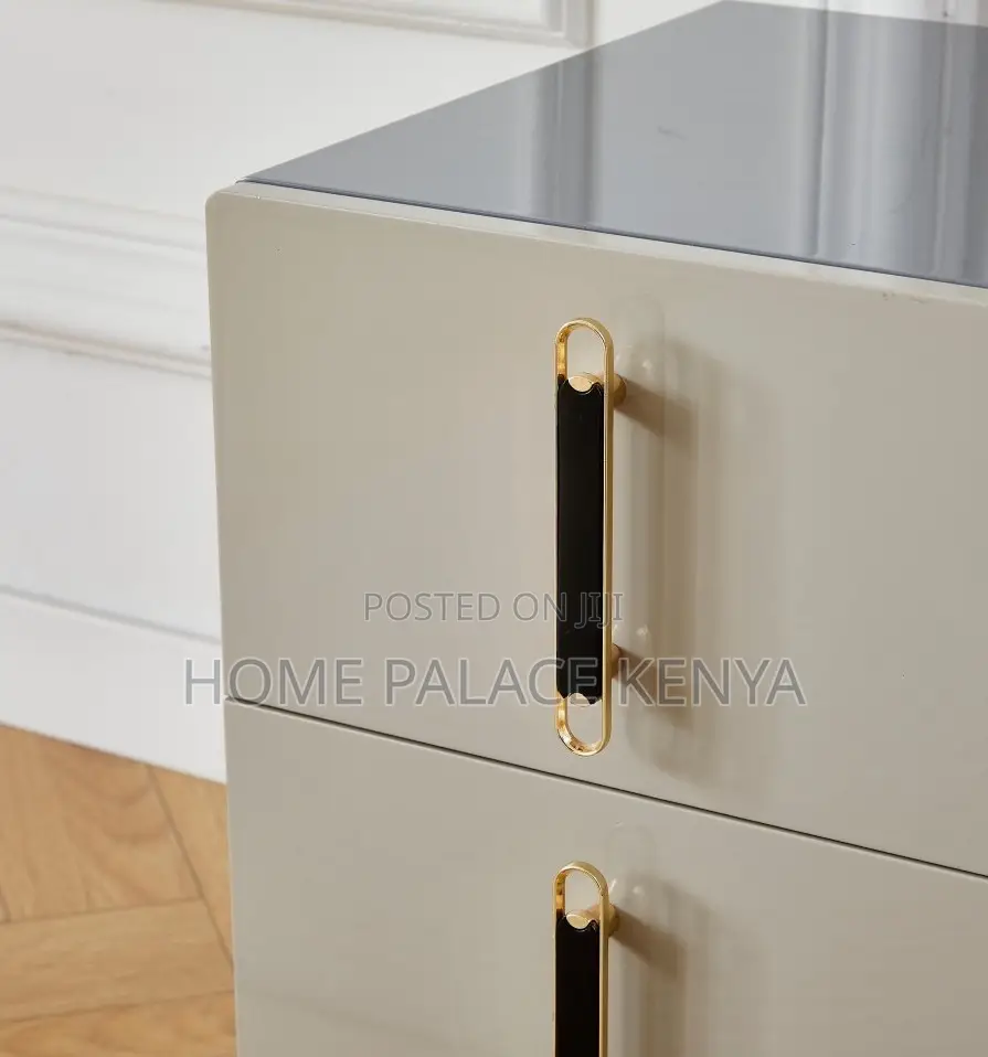 Nightstand: Premium 2-Drawer Nightstand With Metal Accents