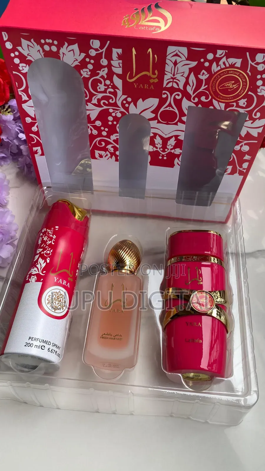 Yara Set (Perfume Spray,Fresh Hair Mist,Yara Perfume