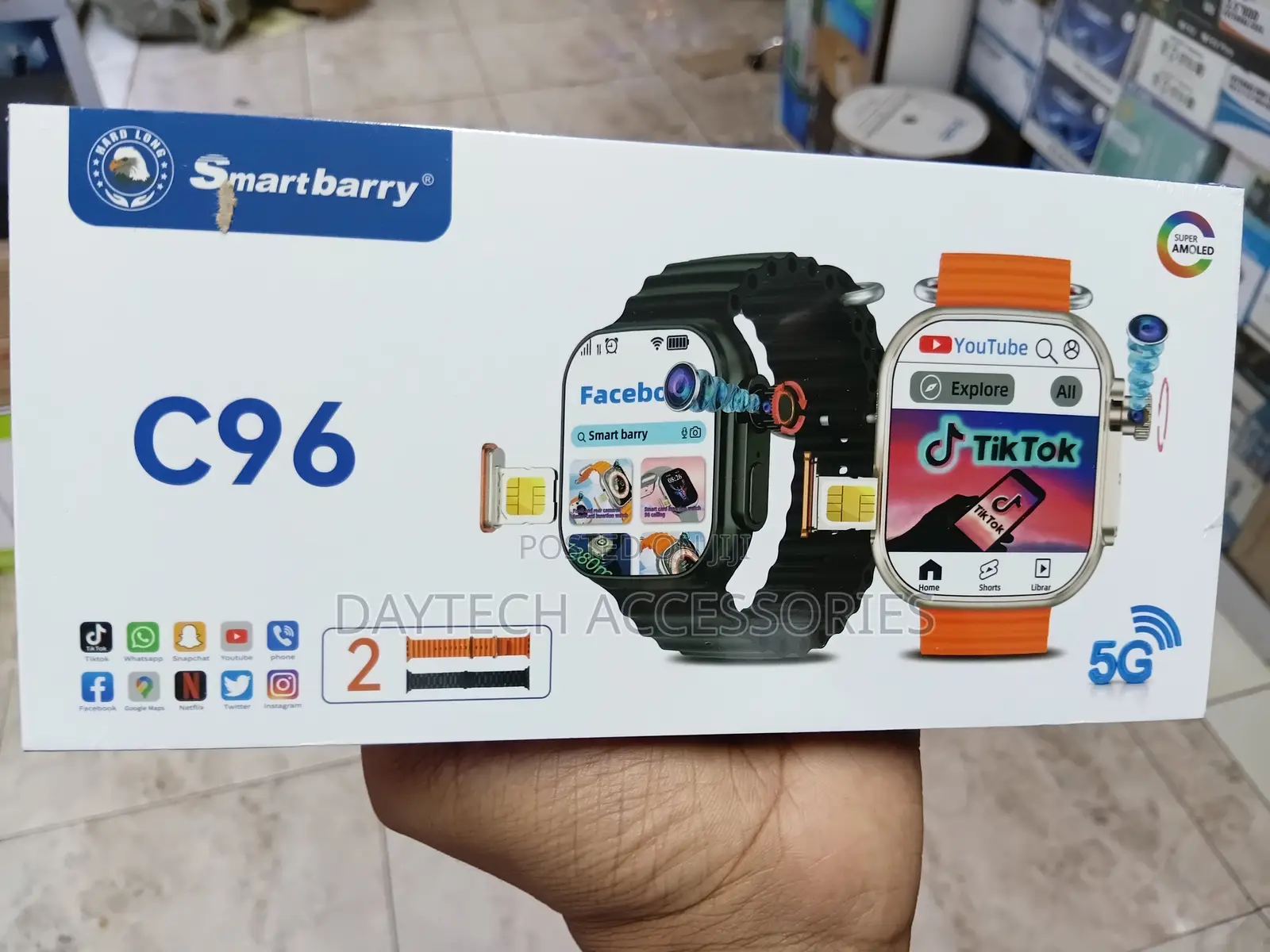 Smartbarry C96 Ultra Smart Watch 6gb Ram 64gb Storage.
