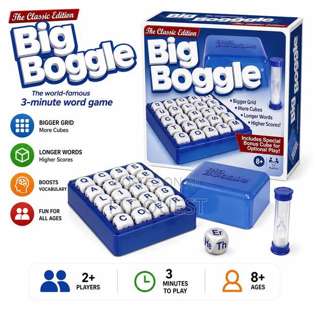 Big Boggle Classic 3 Minute Word Search Family Board Game