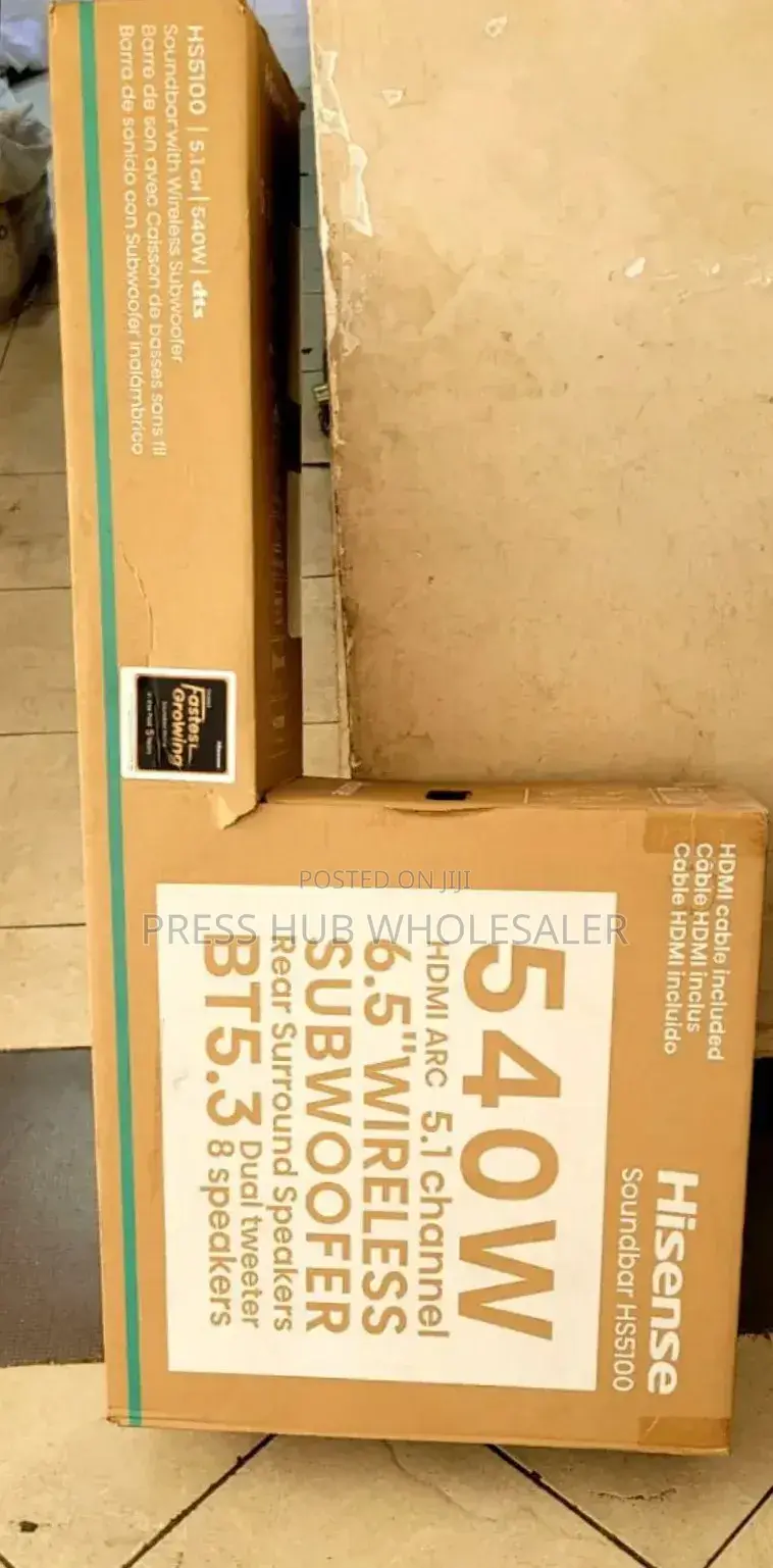 Hisense Hs5100 5.1 Channel 540w Soundbar System.