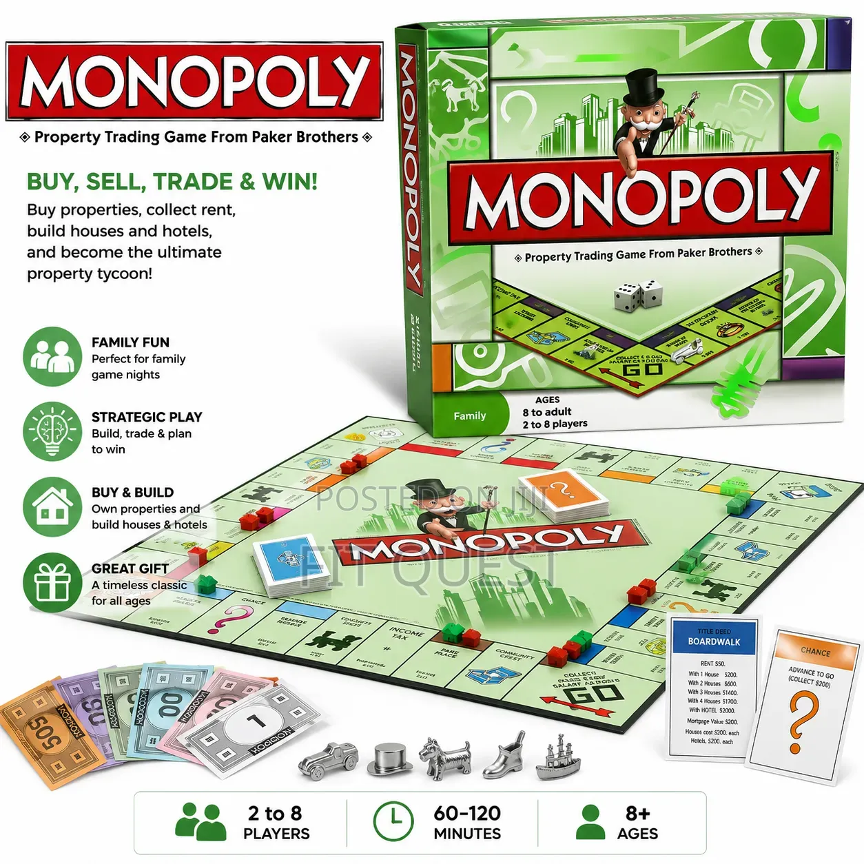Monopoly Classic Property Trading Family Board Game