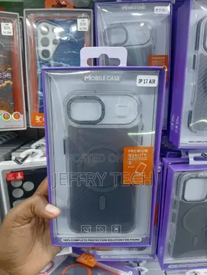 Mobile Case for the Ip 17 Air Features a Black