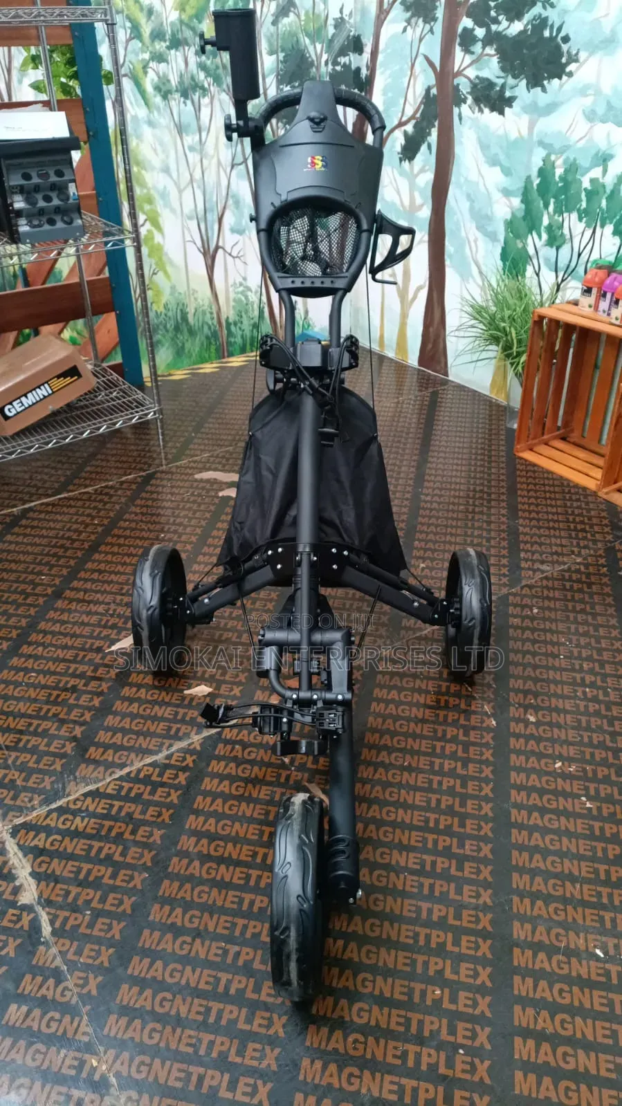 SSS 3-Wheel Golf Trolley 360° Black