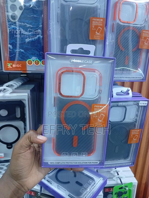 Case Brand Phone Case Features a Striking Orange and Black Two-Tone - main view