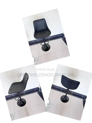 Black Leather Kitchen Bar Stool