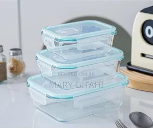 *3pc High Borosilicate Food Containers Heat Resistant