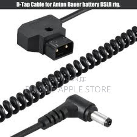 Coiled D-tap 2pin Male To Dc 5.5 * 2.5mm Adapter Cable