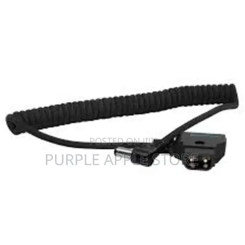 Coiled D-tap 2pin Male To Dc 5.5 * 2.5mm Adapter Cable