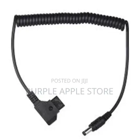 Coiled D-tap 2pin Male To Dc 5.5 * 2.5mm Adapter Cable