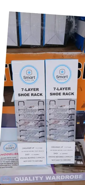 Portable 7 Tier Shoe Storage Rack Space Saver