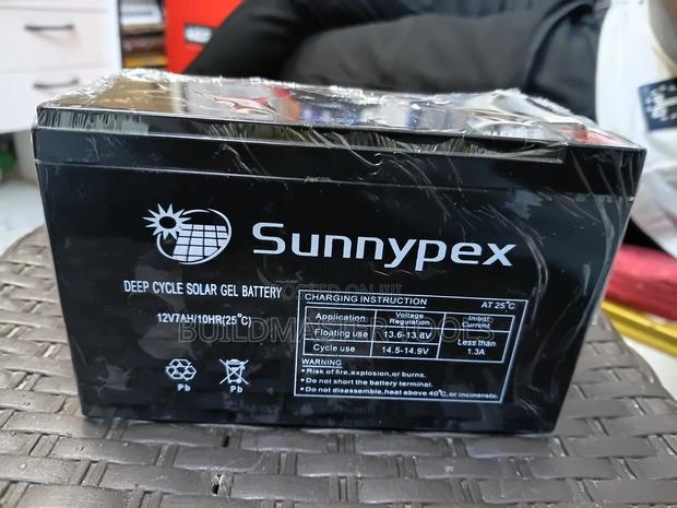Sunnypex 12v 7ah Deep Cycle Solar Gel Battery