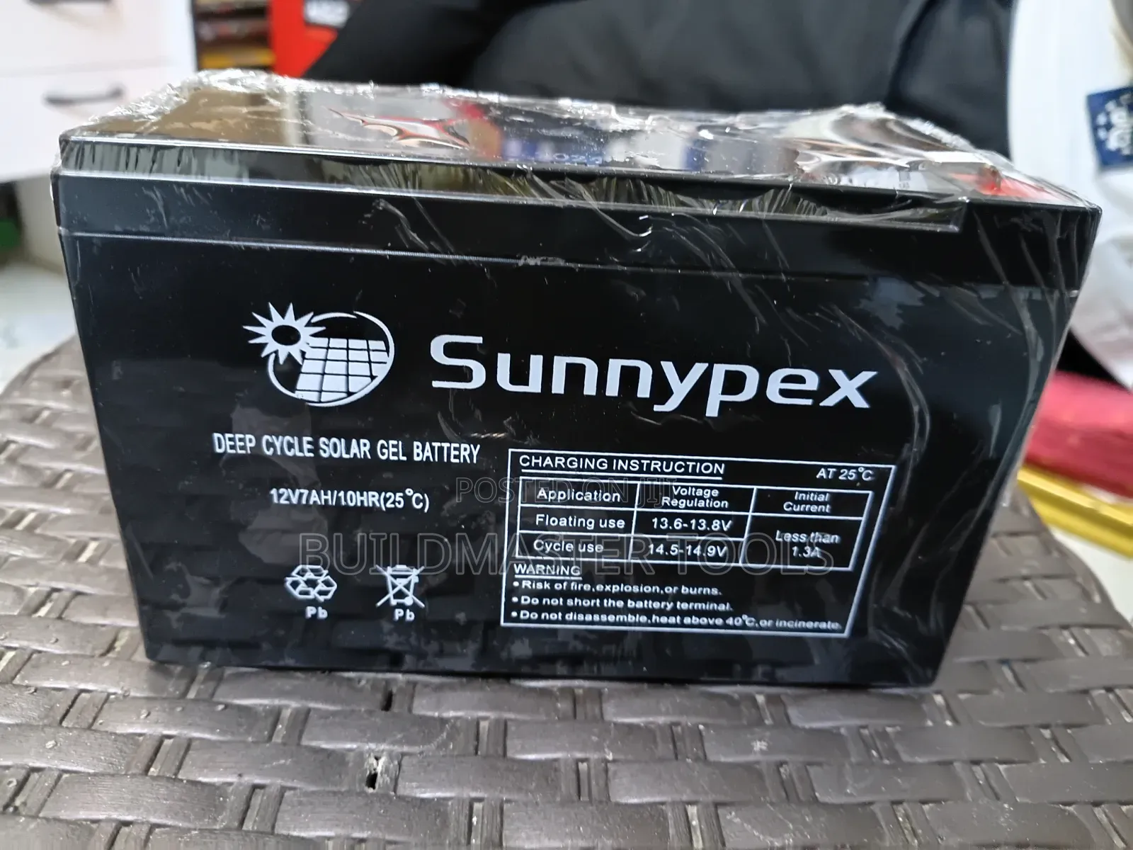Sunnypex 12v 7ah Deep Cycle Solar Gel Battery