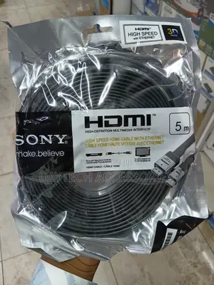 Sony 5m Flat High Speed Hdmi Cable – Full Hd 1080p - Black