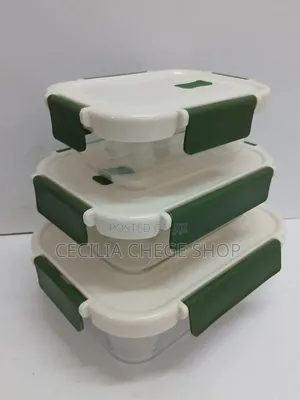 3pc Glass Lunch Box