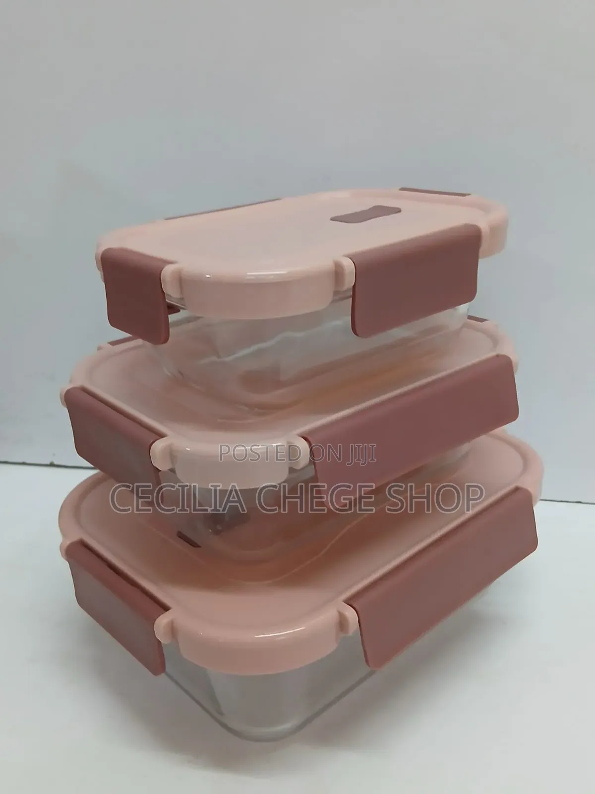 3pc Glass Lunch Box