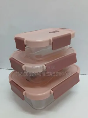 3pc Glass Lunch Box