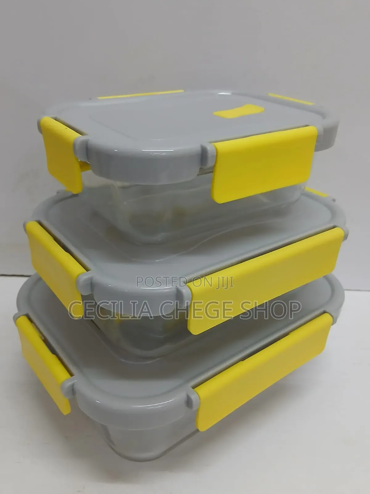 3pc Glass Lunch Box
