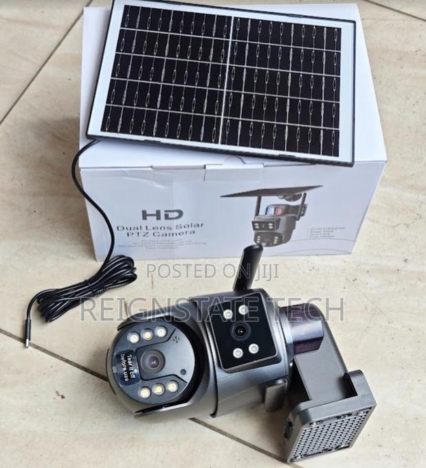 Ubox 4g Dual Lens Solar-Powered Outdoor PTZ Camera With 2 Screens 3mp