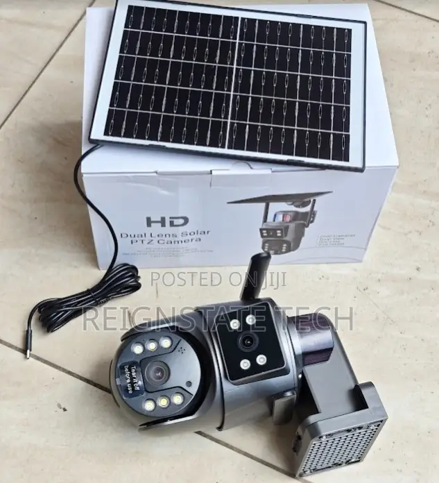 Ubox 4g Dual Lens Solar-Powered Outdoor PTZ Camera With 2 Screens 3mp