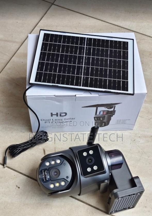 New Dual Lens Ubox 4g 4mp Wifi Solar CCTV Camera