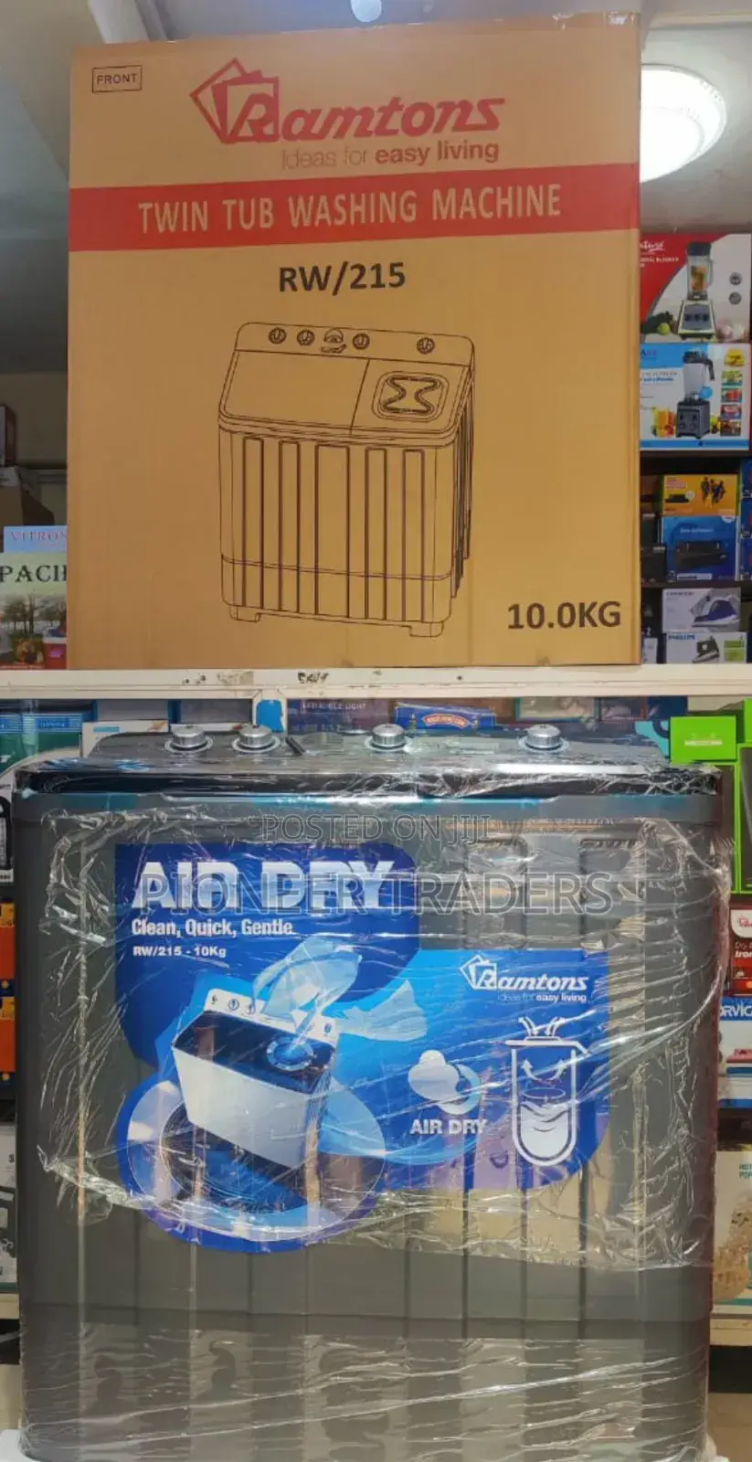 *Ramtons Washing Machine Twin Tub 10kg With Air Dryer Rw215