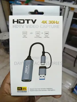 2-in-1 Hdmi To Usb/Type-c Video Capture Card -black