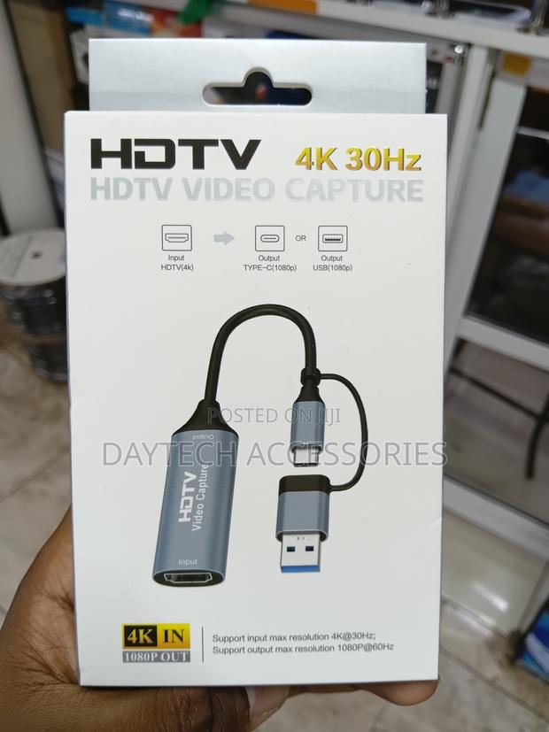 2-in-1 Hdmi To Usb/Type-c Video Capture Card -black