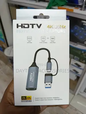 2-in-1 Hdmi To Usb/Type-c Video Capture Card -black