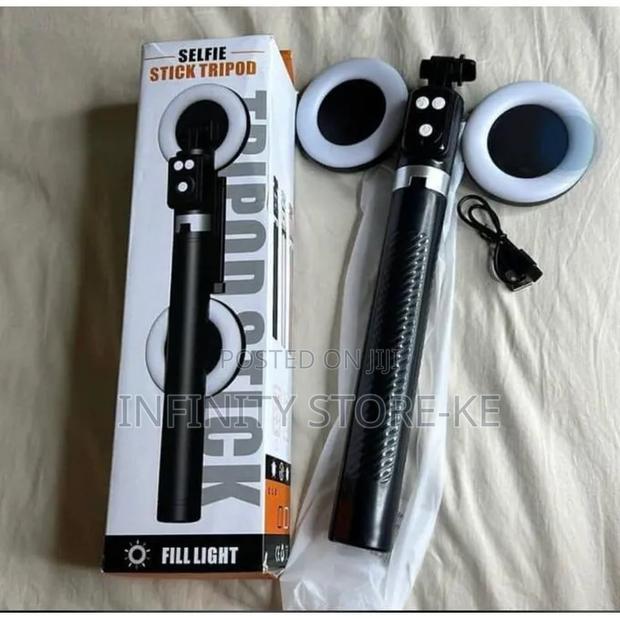 1.7 M Selfie Stick Tripod With Dual Ring Lights