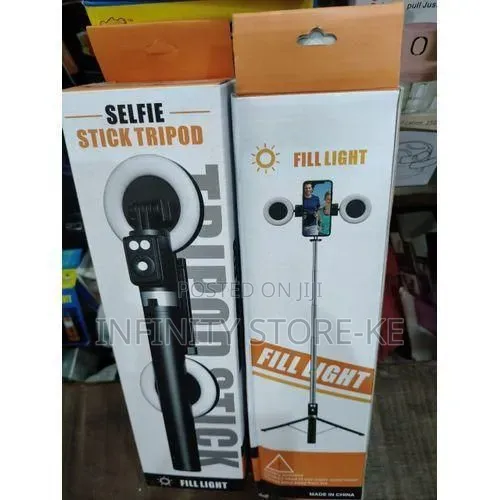 1.7 M Selfie Stick Tripod With Dual Ring Lights