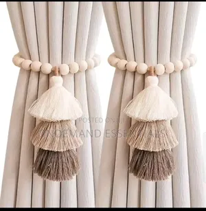 2pc Strong Magnet Curtain Ties Elastic Rope Curtain Ties
