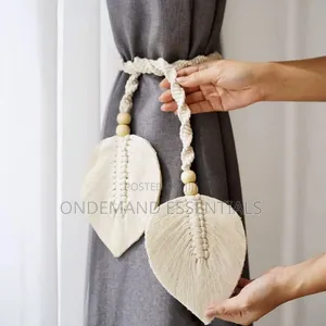 Leaf Curtains With Straps Home Bohemian Lace Living Room Bedroom
